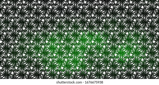 Light Green vector background with wry lines. Colorful abstract illustration with gradient curves. Pattern for commercials, ads.