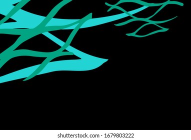 Light Green vector background with wry lines. An elegant bright illustration with gradient. A completely new template for your design.