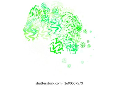Fondo vectorial verde claro con líneas raras. Nueva ilustración de color en estilo sencillo.  Patrón para el diseño de su empresa.