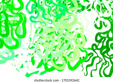Light Green vector background with wry lines. Geometric illustration in abstract style with gradient.  Abstract design for your web site.