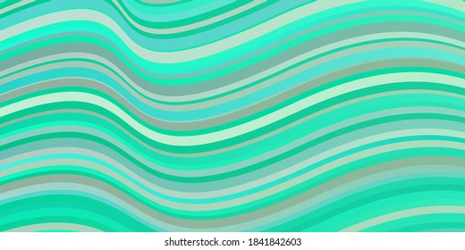 Light Green vector background with wry lines. Illustration in abstract style with gradient curved.  Smart design for your promotions.