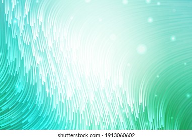 Light Green vector background with wry lines. Colorful illustration in abstract style with gradient. Pattern for your design.