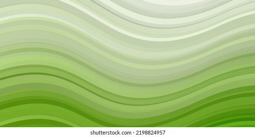 Light Green vector background with wry lines. Illustration in halftone style with gradient curves. Best design for your posters, banners.
