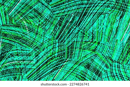 Fondo vectorial verde claro con líneas irregulares. Una ilustración colorida completamente nueva en un estilo sencillo. Fondo para pantallas de teléfonos móviles.