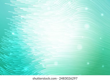 Light Green vector background with wry lines. An elegant bright illustration with gradient lines. Texture for booklets, leaflets.