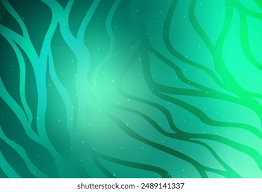 Light Green vector background with wry lines. An elegant bright illustration with gradient lines. Abstract design for your web site.