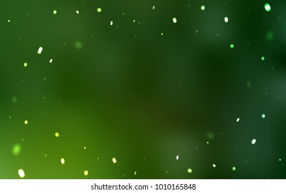 Light Green vector background with xmas snowflakes. Decorative shining illustration with snow on abstract template. The pattern can be used for new year ad, booklets.