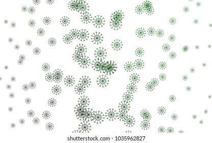 Light Green vector background with xmas snowflakes. Modern geometrical abstract illustration with crystals of ice. New year design for your business advert.
