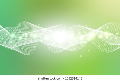 Light Green vector background with xmas confetti. Decorative shining illustration with ribbons on abstract template. Beautiful design for your business advert of anniversary.