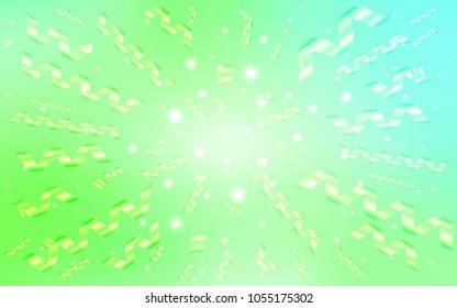 Light Green vector background with xmas confetti. Confetti on blurred abstract background with colorful gradient. New design for ad, poster, banner of your Party.