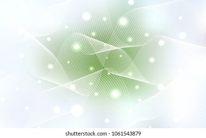 Light Green vector background with xmas confetti. Beautiful colored illustration with ribbon in celebration style. The template can be used as a background for postcards.