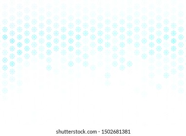 Light Green vector background with xmas snowflakes. Colorful snowflakes with gradient on abstract background. Pattern for new year ad, booklets.
