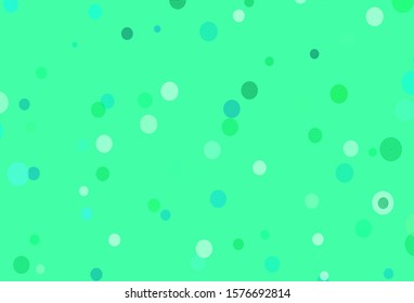 Light Green vector background with xmas snowflakes. Shining colorful illustration with snow in christmas style. Pattern for new year websites.