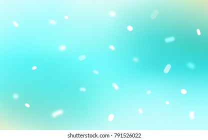 Light Green vector background with xmas snowflakes. Shining colored illustration with snow in christmas style. New year design for your ad, poster, banner.