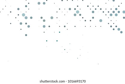 Light Green vector banner with circles, spheres. Abstract spots. Background of Art bubbles in halftone style with colored gradient.