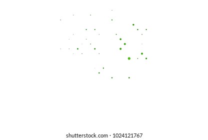 Light Green vector banner with circles, spheres. Abstract spots. Background of Art bubbles in halftone style with colored gradient.