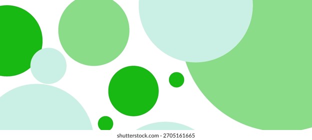Anuncio de Vector verde claro con círculos, esferas. Manchas Abstractas.
