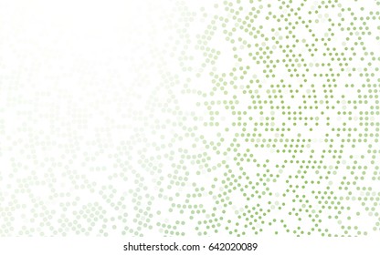 Light Green vector banner with circles, spheres. Abstract spots. Background of Art bubbles in halftone style with colored gradient.