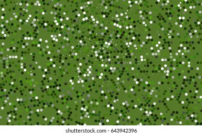 Light Green vector banner with circles, spheres. Abstract spots. Background of Art bubbles in halftone style with colored gradient.
