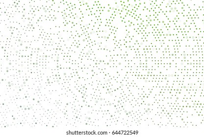 Light Green vector banner with circles, spheres. Abstract spots. Background of Art bubbles in halftone style with colored gradient.