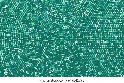 Light Green vector banner with circles, spheres. Abstract spots. Background of Art bubbles in halftone style with colored gradient.