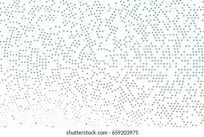 Light Green vector banner with circles, spheres. Abstract spots. Background of Art bubbles in halftone style with colored gradient.