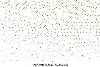 Light Green vector banner with circles, spheres. Abstract spots. Background of Art bubbles in halftone style with colored gradient.