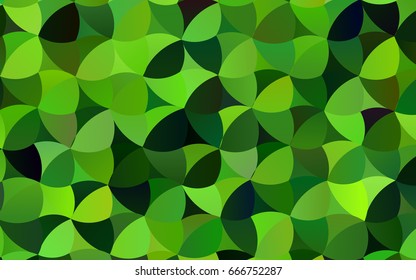 Light Green vector banner with circles, spheres. Abstract spots. Background of Art bubbles in halftone style with colored gradient.