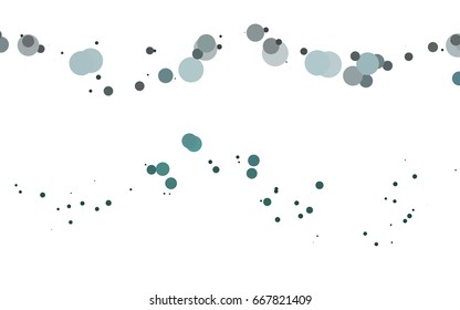 Light Green vector banner with circles, spheres. Abstract spots. Background of Art bubbles in halftone style with colored gradient.
