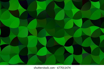 Light Green vector banner with circles, spheres. Abstract spots. Background of Art bubbles in halftone style with colored gradient.