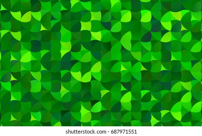 Light Green vector banner with circles, spheres. Abstract spots. Background of Art bubbles in halftone style with colored gradient.