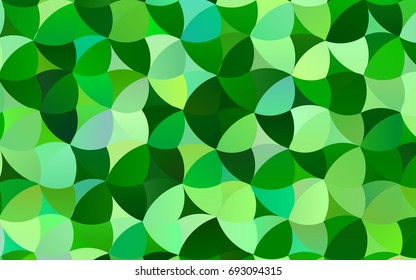 Light Green vector banner with circles, spheres. Abstract spots. Background of Art bubbles in halftone style with colored gradient.