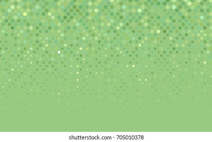 Light Green vector banner with circles, spheres. Abstract spots. Background of Art bubbles in halftone style with colored gradient.