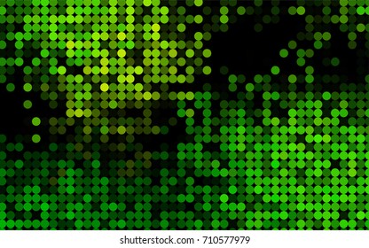 Light Green vector banner with circles, spheres. Abstract spots. Background of Art bubbles in halftone style with colored gradient.