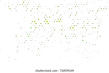 Light Green vector banner with circles, spheres. Abstract spots. Background of Art bubbles in halftone style with colored gradient.