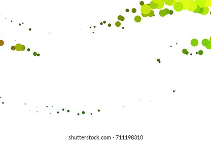 Light Green vector banner with circles, spheres. Abstract spots. Background of Art bubbles in halftone style with colored gradient.