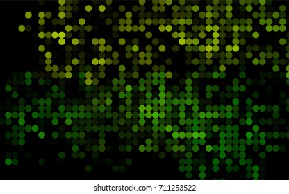 Light Green vector banner with circles, spheres. Abstract spots. Background of Art bubbles in halftone style with colored gradient.