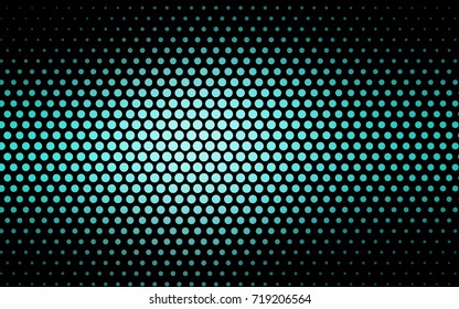 Light Green vector banner with circles, spheres. Abstract spots. Background of Art bubbles in halftone style with colored gradient.