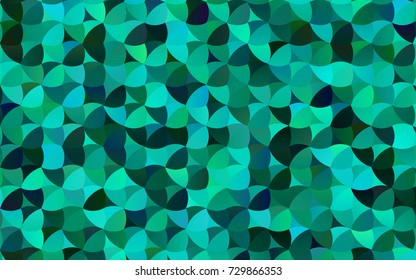 Light Green vector banner with circles, spheres. Abstract spots. Background of Art bubbles in halftone style with colored gradient.