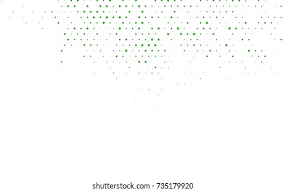 Light Green vector banner with circles, spheres. Abstract spots. Background of Art bubbles in halftone style with colored gradient.