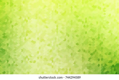 Light Green vector banner with circles, spheres. Abstract spots. Background of Art bubbles in halftone style with colored gradient.