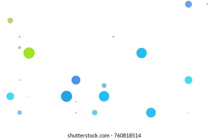 Light Green vector banner with circles, spheres. Abstract spots. Background of Art bubbles in halftone style with colored gradient.