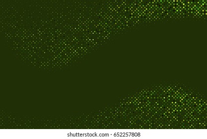 Light Green vector banner with set of circles, dots. Creative Design Template. Technological halftone illustration.