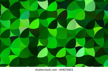 Light Green vector banner with set of circles, dots. Donuts Background. Creative Design Template. Technological halftone illustration.