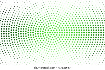 Light Green vector banner set of circles, spheres. Donuts Background. Creative Design Templates. Technology halftone illustration.