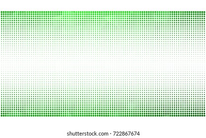 Light Green vector banner set of circles, spheres. Donuts Background. Creative Design Templates. Technology halftone illustration.