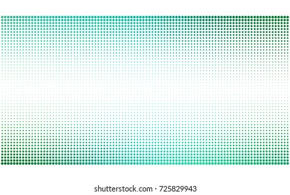 Light Green vector banner set of circles, spheres. Donuts Background. Creative Design Templates. Technology halftone illustration.