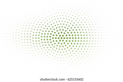 Light Green vector banners set of circles, spheres. Abstract spots. Art Background of bubbles in halftone style with colored gradient.