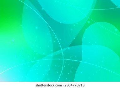 Light Green vector Beautiful colorful illustration with circles, lines. Blurred decorative design in abstract style with bubbles. Simple design for your web site.