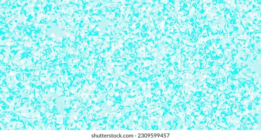 Light green vector beautiful snowflakes backdrop with flowers. Simple abstract illustration with ice, snow, snowflakes. New year ad, booklets pattern.